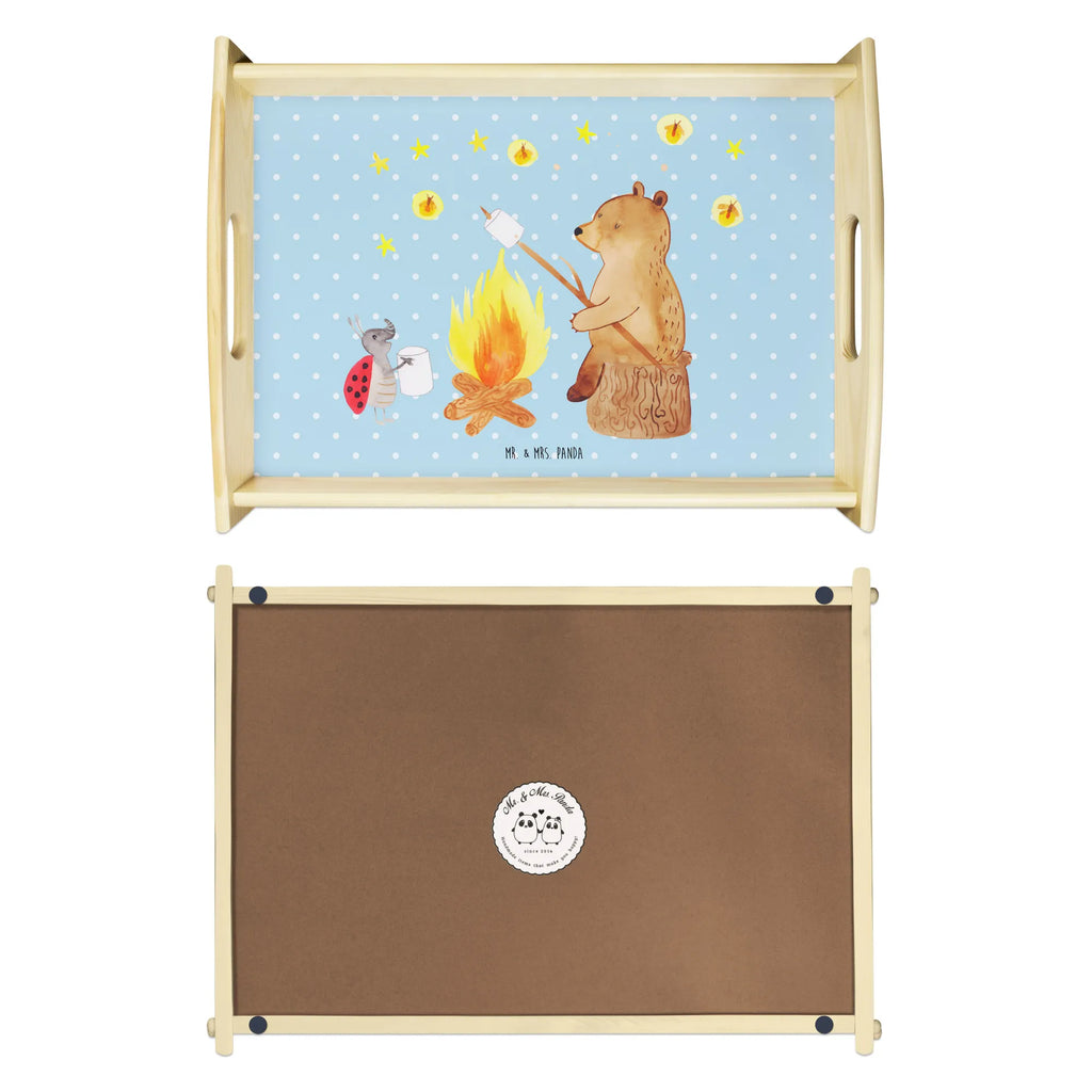 Serving tray Bear & Ladybird campfire betttablett, couchtablett, Küchentablett, Serviertablett, Frühstückstablett, tablett holz, serviertablett aus holz, holz serviertablett, Servier Tablett, tablett für getränke, bett tablett, tablett für bett, echtholz tablett, Tablett, Holztablett, serviertablett holz, essenstablett, tablett aus holz, tablett zum servieren, teetablett, tablett für essen, tragetablett, getränketablett, sofatablett, ablagetablett, kaffeetablett, Bär, Teddy, Teddybär, Lagerfeuer