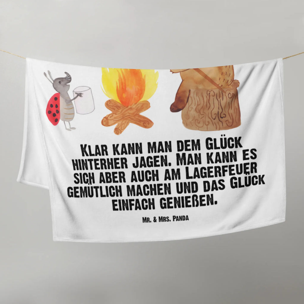 Kocyk dla niemowląt Niedźwiedź i biedronka przy ognisku Niedźwiedź, Miś, Pluszowy miś