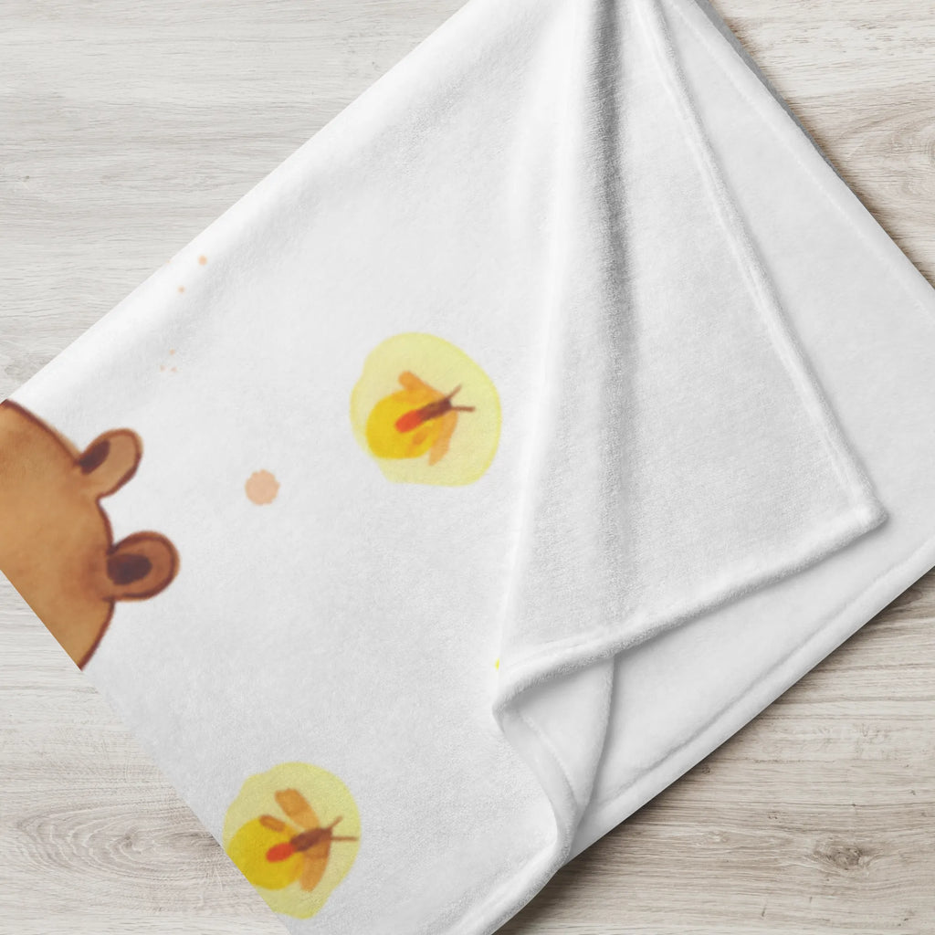 Kocyk dla niemowląt Niedźwiedź i biedronka przy ognisku Niedźwiedź, Miś, Pluszowy miś