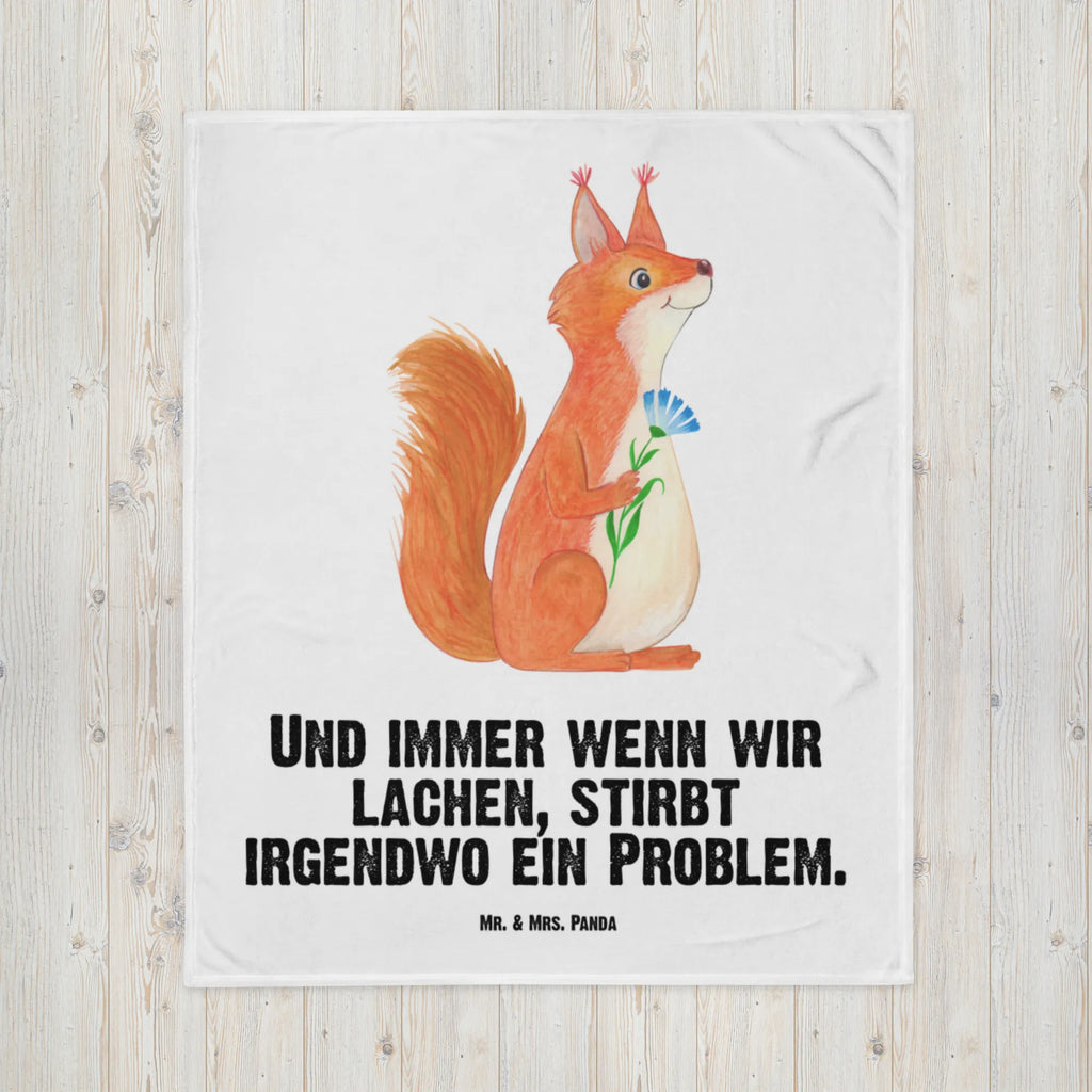 Baby blanket Squirrel flower small animals, cute, funny, cute animal motives, hand drawn, small world, funny sayings, good mood, happy, gifts, gift ideas, special gifts, animal lover, card, positive saying, fun, laughter, saying decoration, motivation pictures, motivation sayings, Squirrel, happy saying, squirrel