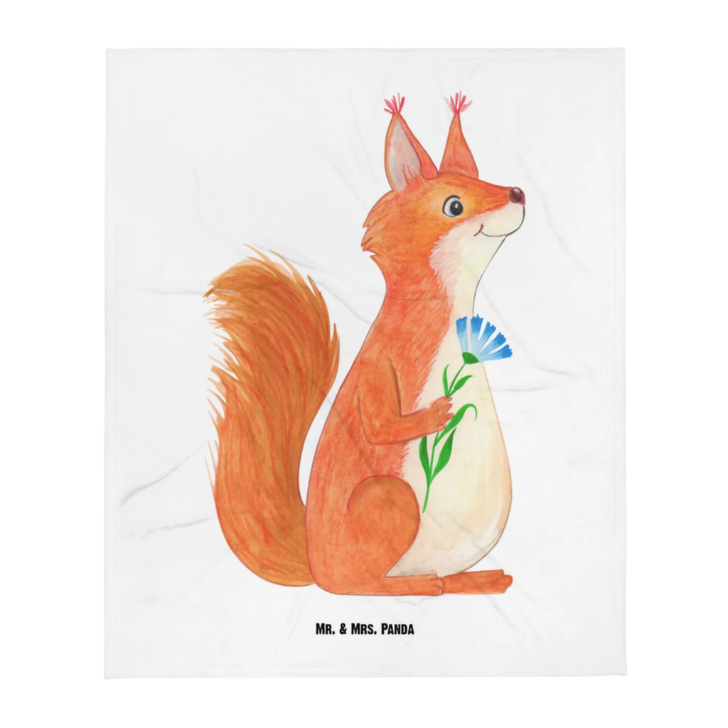 Baby blanket Squirrel flower small animals, cute, funny, cute animal motives, hand drawn, small world, funny sayings, good mood, happy, gifts, gift ideas, special gifts, animal lover, card, positive saying, fun, laughter, saying decoration, motivation pictures, motivation sayings, Squirrel, happy saying, squirrel