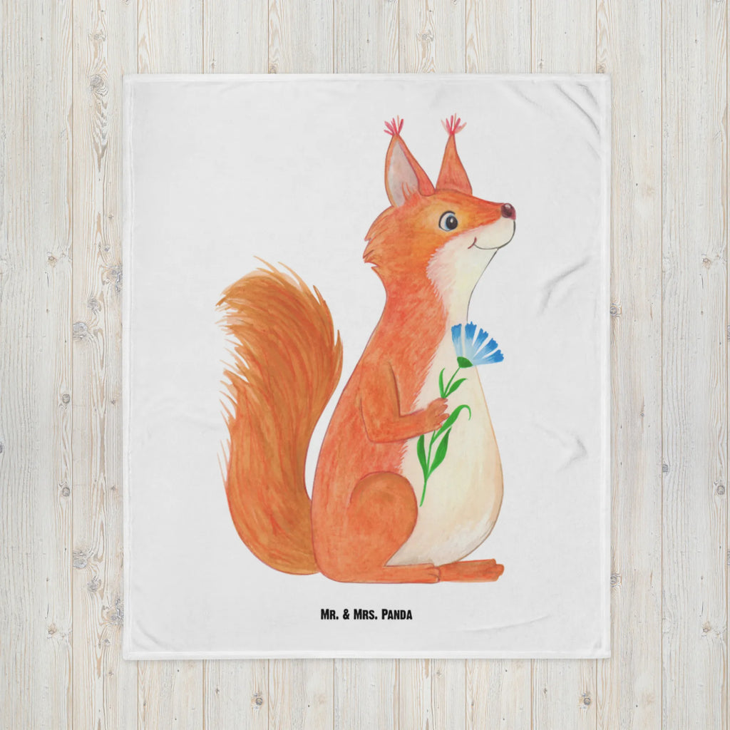 Baby blanket Squirrel flower small animals, cute, funny, cute animal motives, hand drawn, small world, funny sayings, good mood, happy, gifts, gift ideas, special gifts, animal lover, card, positive saying, fun, laughter, saying decoration, motivation pictures, motivation sayings, Squirrel, happy saying, squirrel