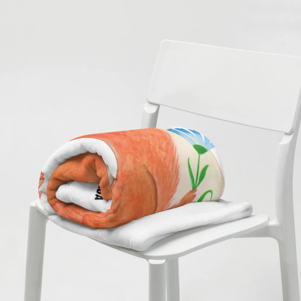 Baby blanket Squirrel flower small animals, cute, funny, cute animal motives, hand drawn, small world, funny sayings, good mood, happy, gifts, gift ideas, special gifts, animal lover, card, positive saying, fun, laughter, saying decoration, motivation pictures, motivation sayings, Squirrel, happy saying, squirrel