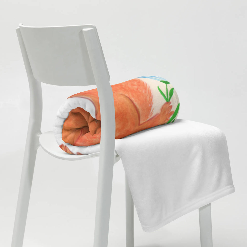 Baby blanket Squirrel flower small animals, cute, funny, cute animal motives, hand drawn, small world, funny sayings, good mood, happy, gifts, gift ideas, special gifts, animal lover, card, positive saying, fun, laughter, saying decoration, motivation pictures, motivation sayings, Squirrel, happy saying, squirrel