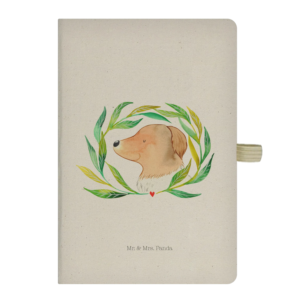 Bawełniany notatnik DIN A4 pies kwiaty Pies, motyw psa, zwierzę domowe, rasa psa, miłośnik zwierząt, właściciel psa, powiedzenia