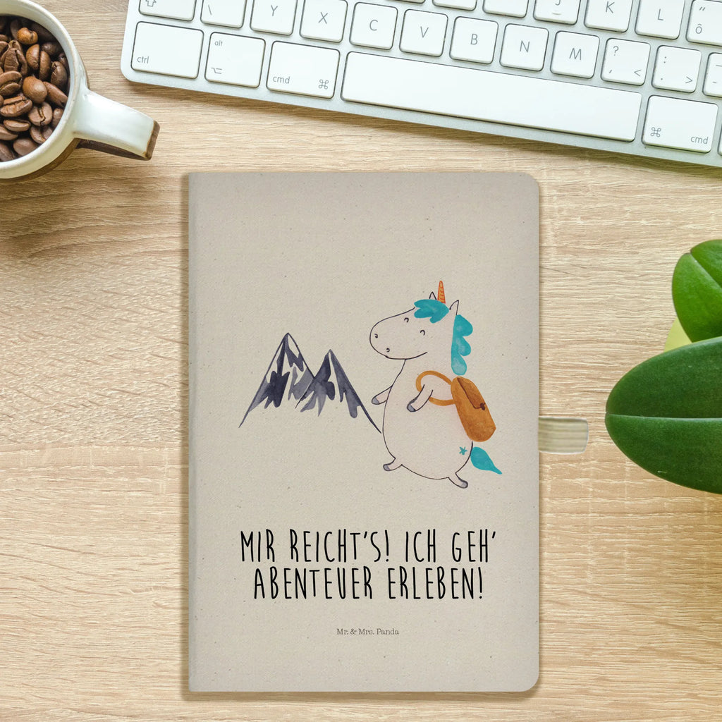 Bawełniany notatnik DIN A4 jednorożec alpinista Jednorożec, jednorożce, dekoracje jednorożca, jednorożec