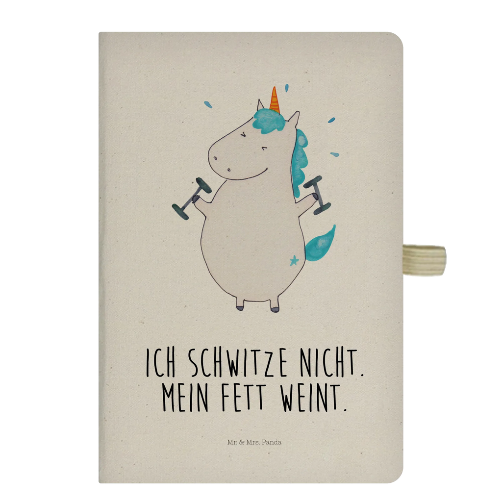 Cotton notebook unicorn fitness notepad, diary, notes, entry book, notebook, writing book, address book, journal, sketchbook, unicorn, unicorns, Diet, Unicorns, Unicorn, English, model, Sports, Gym, Fitness, Dieting, Sixpack, Fitnessstudio