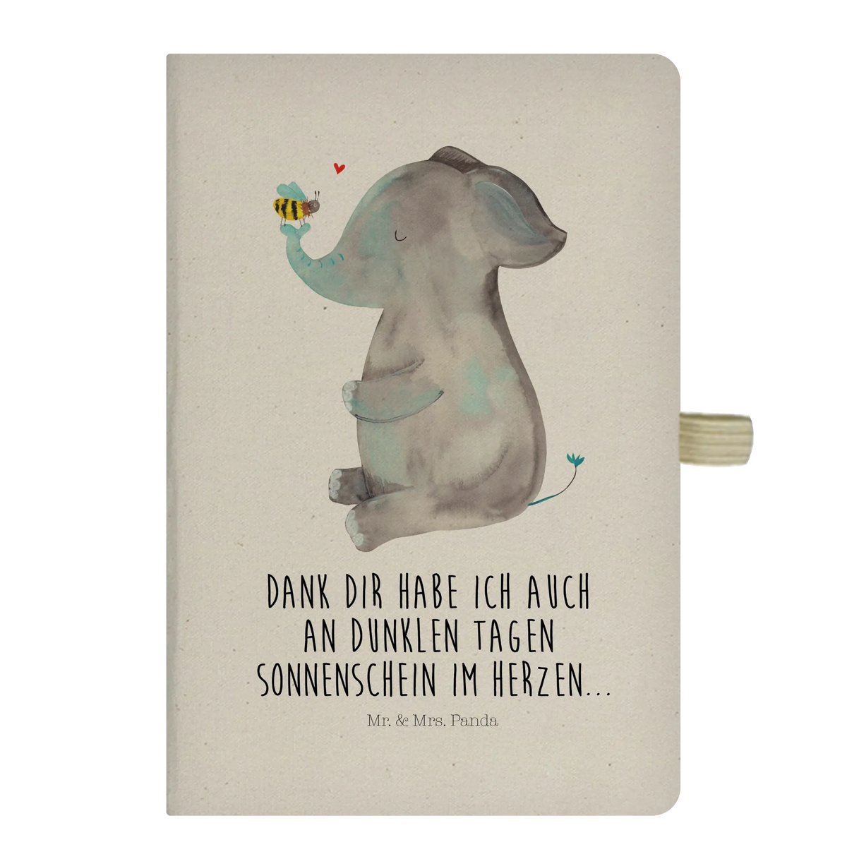 Cotton notebook elephant bee cute, funny sayings, gift ideas, small animals, card, good mood, cute animal motives, special gifts, animal lover, gifts, hand drawn, proof of love, elephant, love gift, love saying, marriage proposal, wedding gift, anniversary