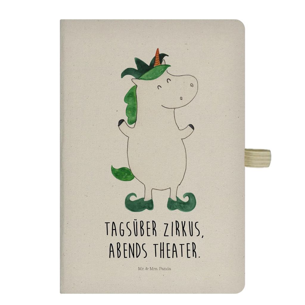 Cotton notebook unicorn joker diary, sketchbook, notepad, journal, notebook, address book, notes, writing book, entry book, unicorn, unicorns, Middle Ages, Punch, Unicorn, Juggler, Court Jester