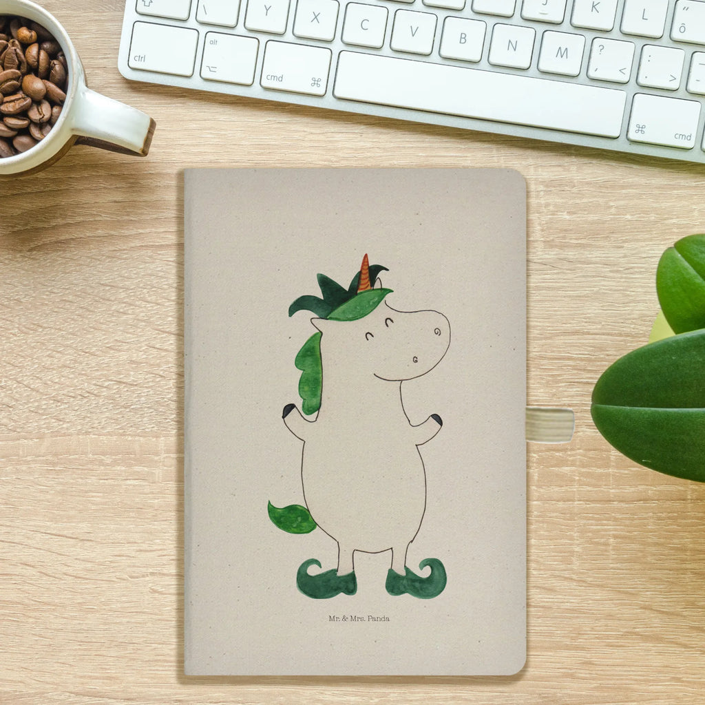 Cotton notebook unicorn joker diary, sketchbook, notepad, journal, notebook, address book, notes, writing book, entry book, unicorn, unicorns, Middle Ages, Punch, Unicorn, Juggler, Court Jester