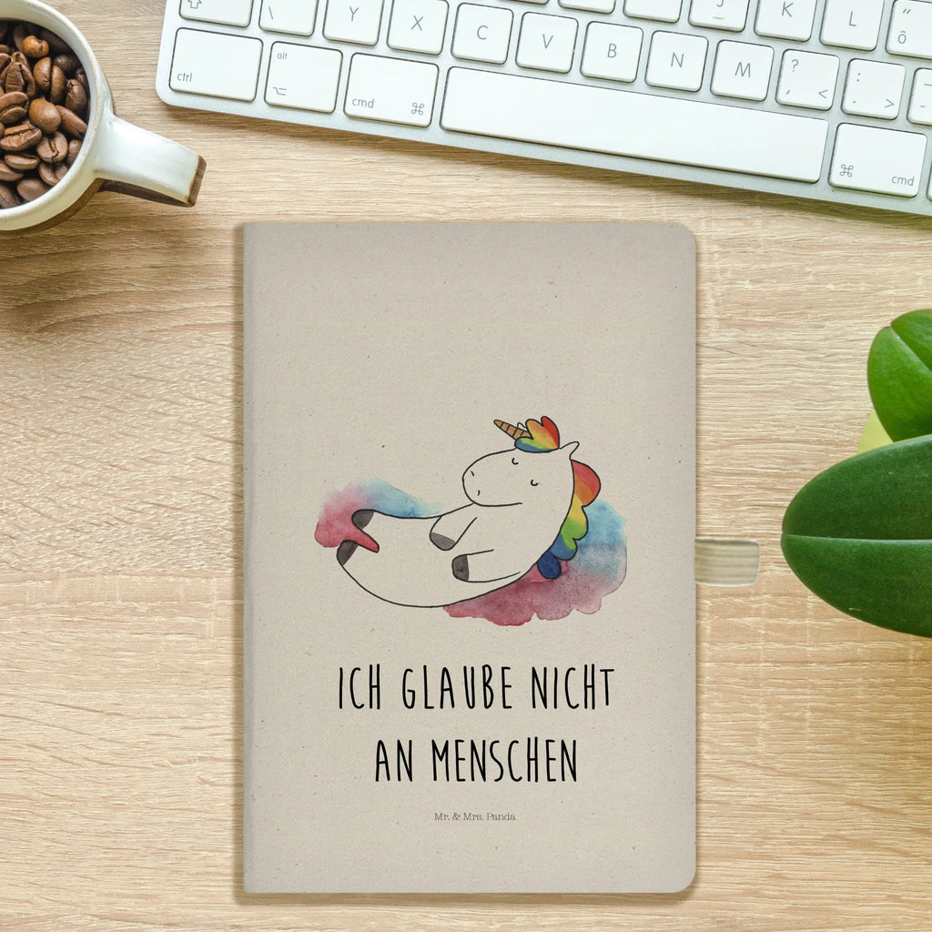 Bawełniany notatnik DIN A4 Jednorożec Siódme niebo Jednorożec, jednorożce, dekoracje jednorożca, jednorożec