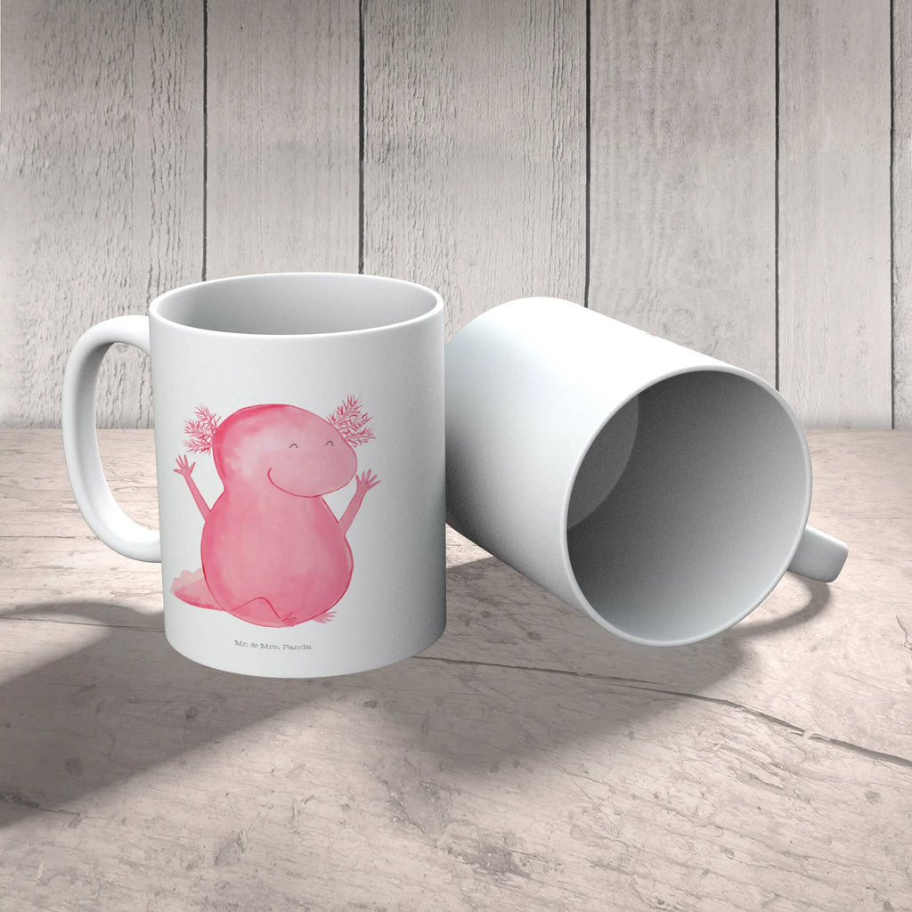 Tasse Axolotl Hurra Geschenktasse, Tasse, Teetasse, Tasse mit Motiven, Bürotasse, Tasse mit Zitaten, Porzellantasse, Kaffeetasse, Keramiktasse, Axolotl, Molch, fröhlich, Schwanzlurch, Freude, Zufriedenheit, Spaß, Motivation, Lurche, Axolot, Lurch