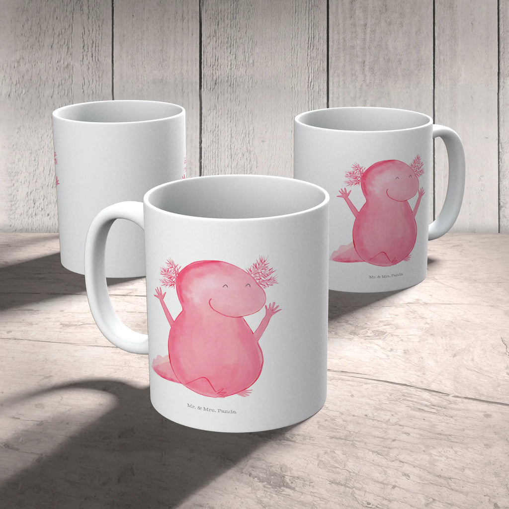 Tasse Axolotl Hurra Geschenktasse, Tasse, Teetasse, Tasse mit Motiven, Bürotasse, Tasse mit Zitaten, Porzellantasse, Kaffeetasse, Keramiktasse, Axolotl, Molch, fröhlich, Schwanzlurch, Freude, Zufriedenheit, Spaß, Motivation, Lurche, Axolot, Lurch