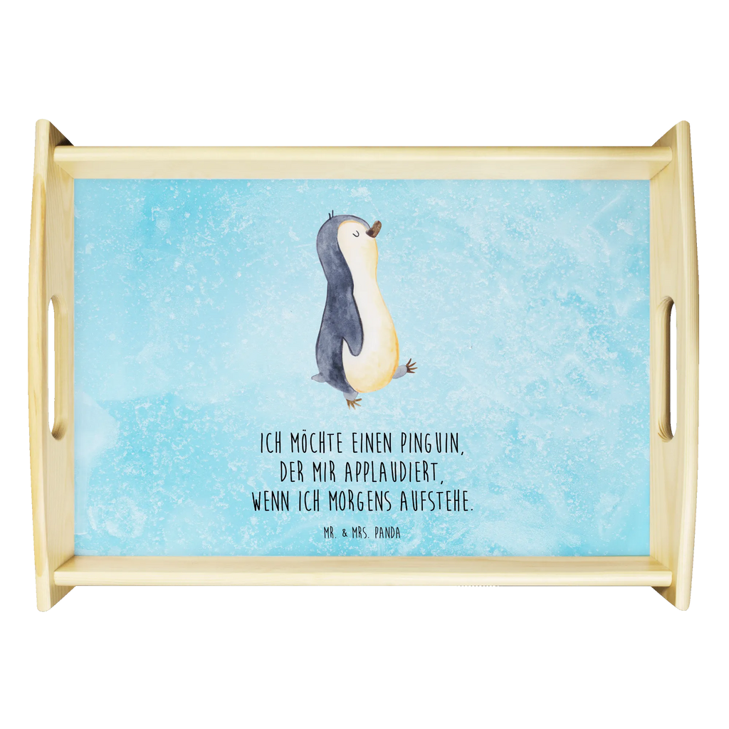 Serving tray Penguin march Frühstückstablett, Tablett, Serviertablett, Holztablett, Dekotablett, Küchentablett, Pinguin, Familie, Frühaufsteher, Pinguine, Langschläfer, Schwester, Bruder