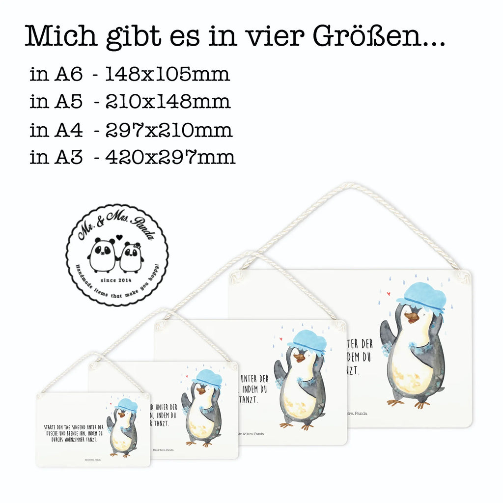Deko Schild Pinguin Duschen dekoration schild, Wandschild, hängeschild, wandtafel, Türschild, Holzschild, holzbild, Deko Schild, Motivschild, Deko Wandtafel, Küchenschild, Dekoschild, dekoschilder, wandhänger, sprüche schild, Badschild, Türschild Familie, Spruchschild, Schild mit Spruch, dekotafel, Schild, Holztafel, Pinguin, Motivation, Neustart, Neuanfang, Duschen, glücklich sein, Lebensmotto, Dusche, Pinguine