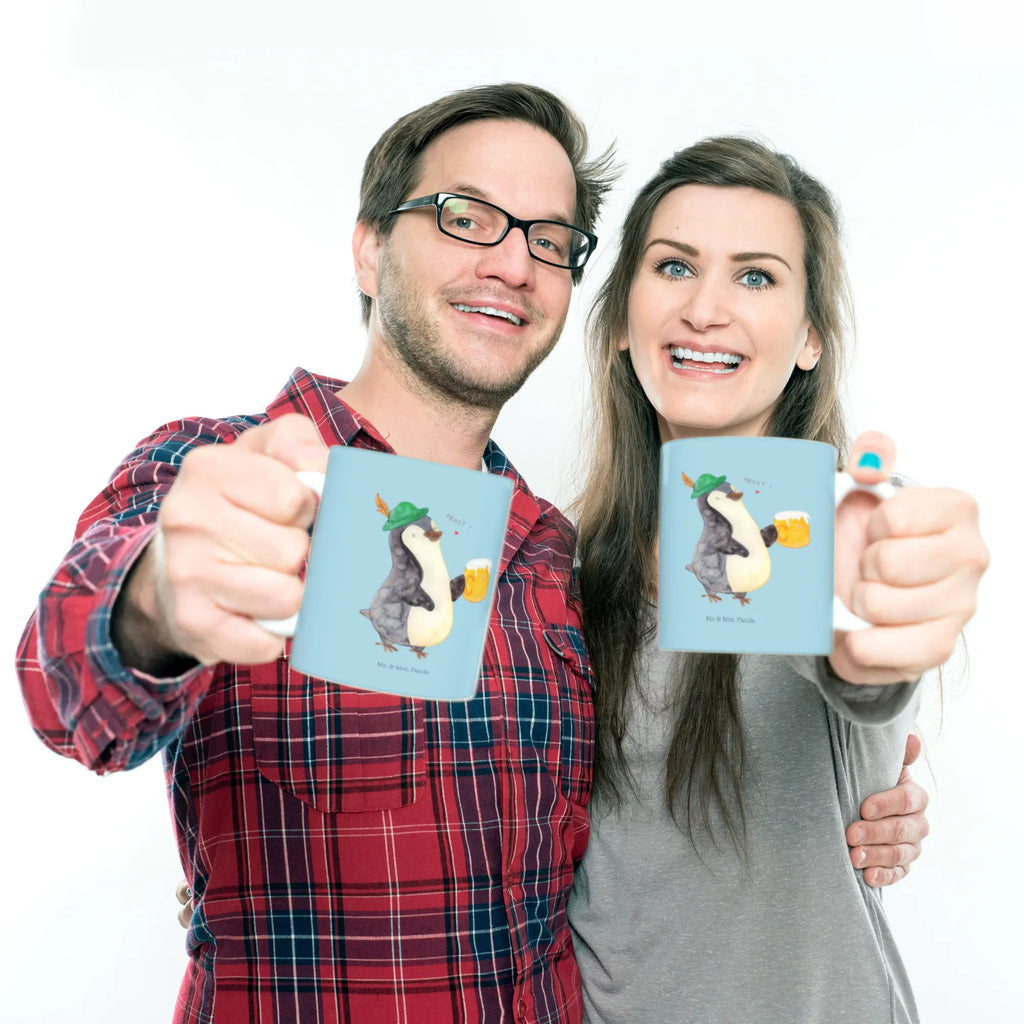 Tasse Pinguin Bier Geschenktasse, Tasse, Kaffeetasse, Keramiktasse, Bürotasse, Tasse mit Zitaten, Tasse mit Motiven, Porzellantasse, Teetasse, Pinguin, Oktoberfest, Bier, Pinguine