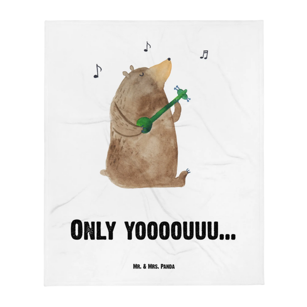 Kocyk dla niemowląt niedźwiedź Gitara Babydecke, Babygeschenk, Krabbeldecke, Babyecke Kuscheldecke, Geschenk Geburt, Bär, Teddy, Teddybär