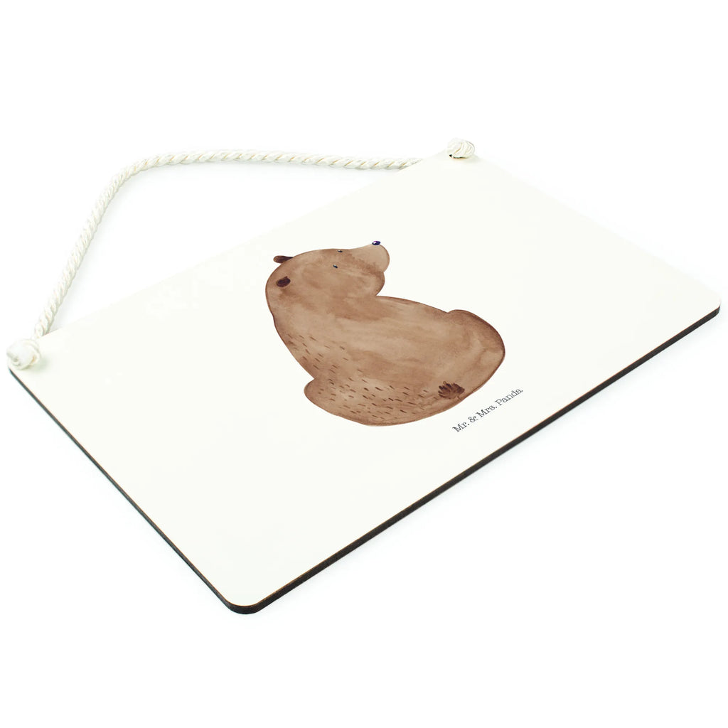 Dekoracyjny znak niedźwiedź spojrzenie przez ramię Niedźwiedź, Miś, Pluszowy miś