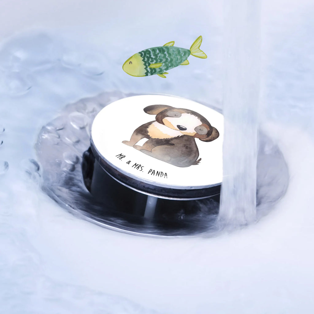 Waschbecken Stöpsel Hund entspannt Ablaufgarnitur, Waschbecken, Waschbecken Stopfen, Abflussstöpsel, Stöpsel, Hund, Hundemotiv, Haustier, Hunderasse, Tierliebhaber, Hundebesitzer, Sprüche, Liebe, Hundeliebe, Hundeglück, schwarzer Hund