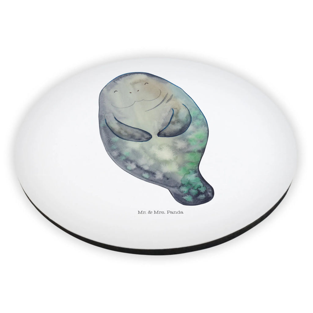 Rund Magnet Seekuh Happy magnete, rundmagnet, Kühlschrankmagnet, kühlschrankmagnete, Meer, Urlaub, Meerestiere, Respekt, Selbstliebe, Liebeskummer, Seekühe, Neuanfang, Neustart, Freundin, Seekuh, Achtsamkeit, Zufrieden