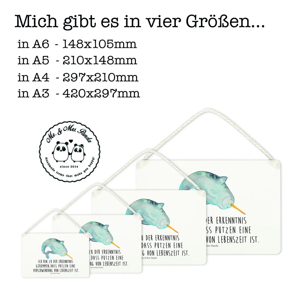 Dekoracyjny znak Narwal sprüche schild, Spruchschild, Wandschild, wandtafel, Deko Schild, Holzschild, Türschild Familie, wandhänger, Türschild, Dekoschild, dekoration schild, dekotafel, dekoschilder, Motivschild, holzbild, Schild mit Spruch, Badschild, Schild, Holztafel, Küchenschild, Deko Wandtafel, hängeschild, Urlaub, Meer, Meerestiere, Hausfrau, Junggesellin, Putzen, Kinderzimmer, Aufräumen, Narwal, Wal