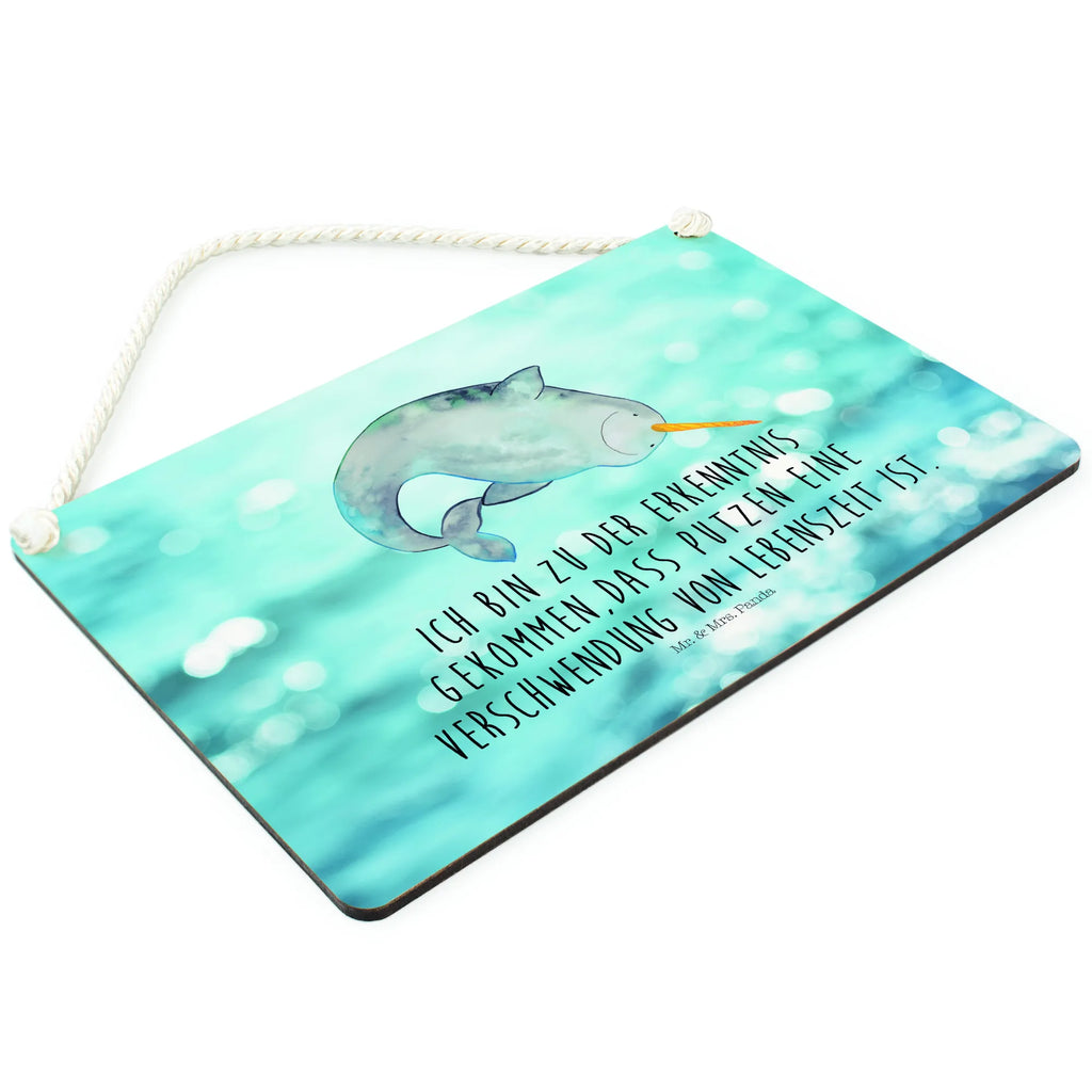 Dekoracyjny znak Narwal sprüche schild, Spruchschild, Wandschild, wandtafel, Deko Schild, Holzschild, Türschild Familie, wandhänger, Türschild, Dekoschild, dekoration schild, dekotafel, dekoschilder, Motivschild, holzbild, Schild mit Spruch, Badschild, Schild, Holztafel, Küchenschild, Deko Wandtafel, hängeschild, Urlaub, Meer, Meerestiere, Hausfrau, Junggesellin, Putzen, Kinderzimmer, Aufräumen, Narwal, Wal