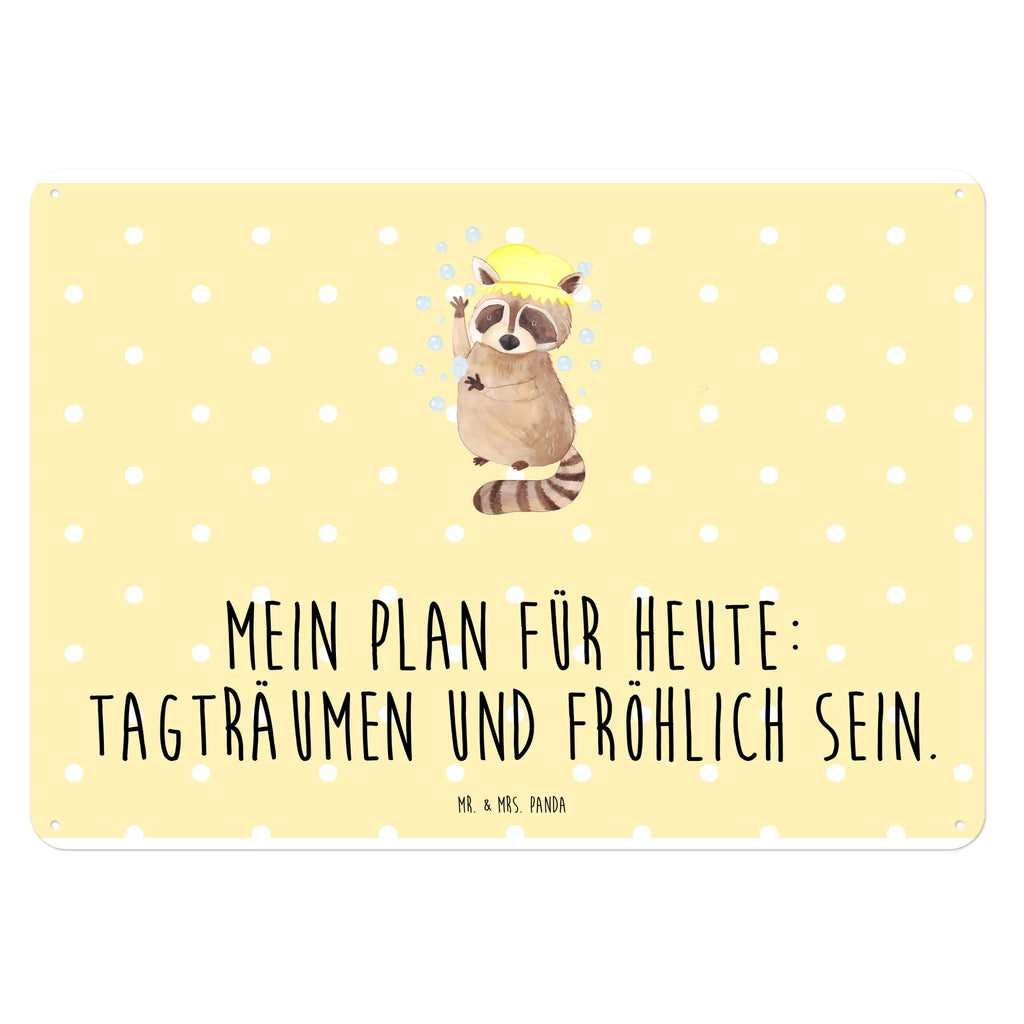 Blechschild Waschbär Türschild Metall, Blechschild Groß, Blechschild Für Frauen, Blechschild, Blechschild Küche, Blechschild Büro, Blechschild Für Männer, Dekoschild Metall, Blechschild Zum Aufhängen, Wandschild Metall, Tiere, Gute Laune, Tiermotive, Lustige Sprüche, Plan, Fröhlich, Waschen, Tagträumen, Seifenblasen, Waschbär