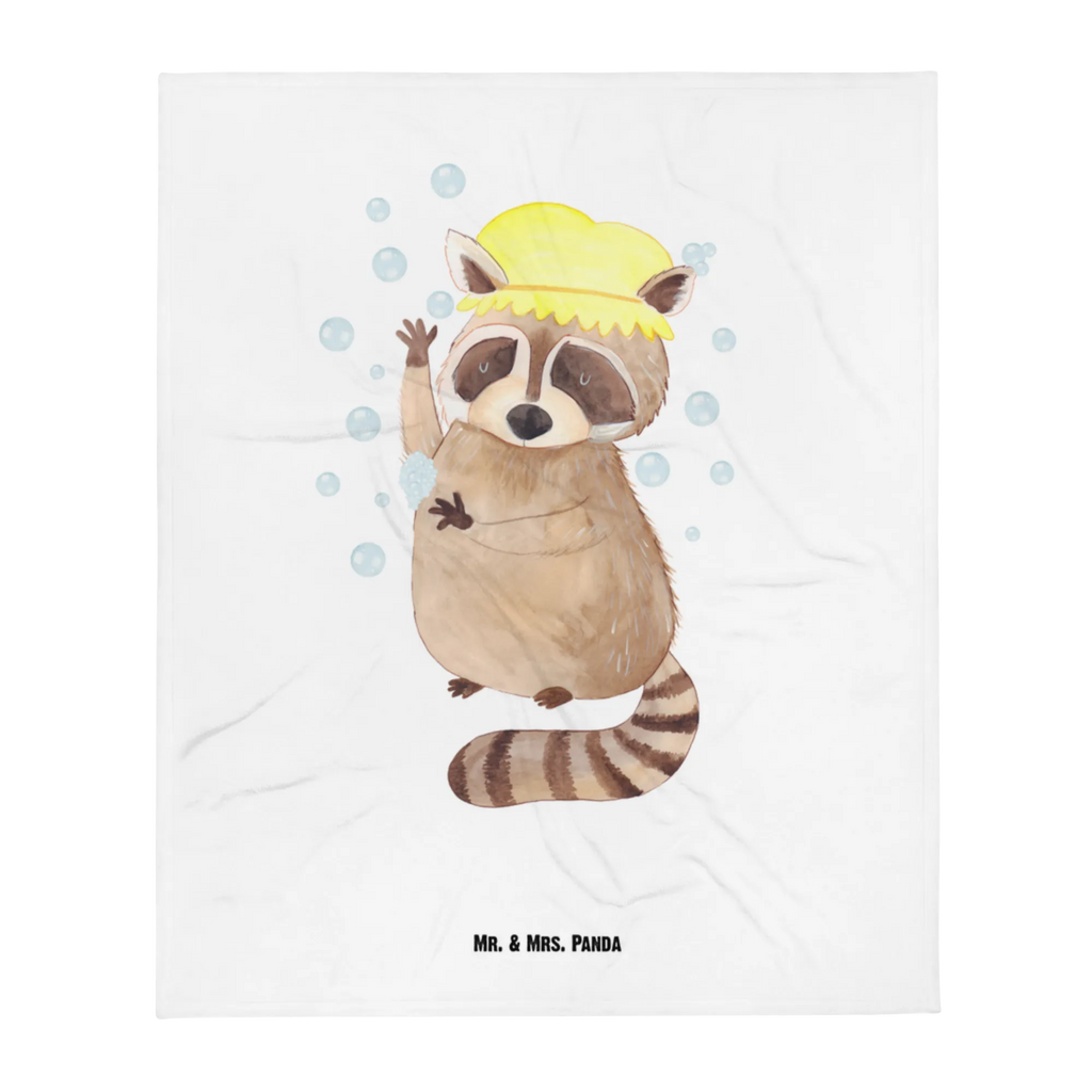 Baby blanket Raccoon small animals, cute, funny, cute animal motives, hand drawn, small world, funny sayings, good mood, happy, gifts, gift ideas, special gifts, animal lover, card, plan, raccoon, wash, soap bubbles, daydreaming