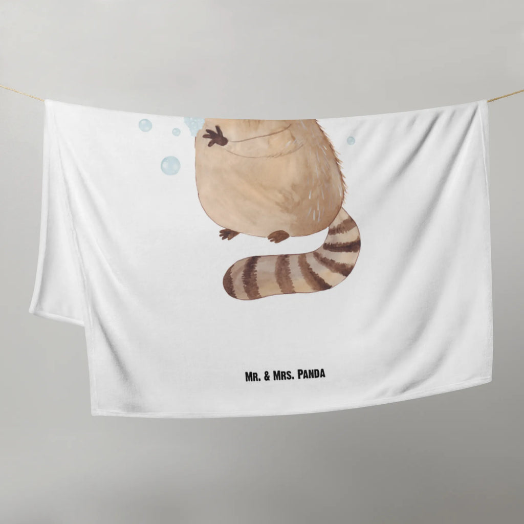 Baby blanket Raccoon small animals, cute, funny, cute animal motives, hand drawn, small world, funny sayings, good mood, happy, gifts, gift ideas, special gifts, animal lover, card, plan, raccoon, wash, soap bubbles, daydreaming