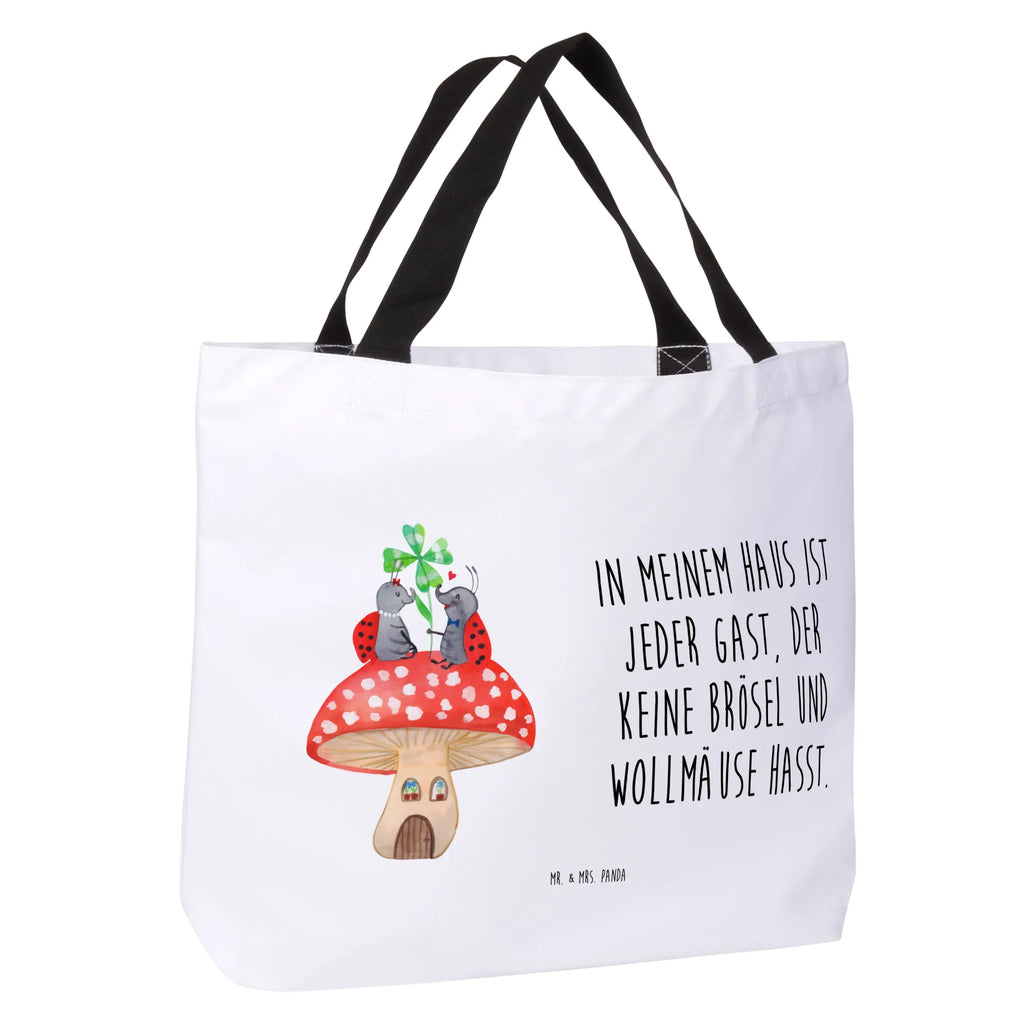 Shopper Marienkäfer Paar Fliegenpilz Frau, Tasche, Tragebeutel, Beutel, XXL Tasche, Statementbeutel, Freizeittasche, Alltagstasche, Stofftasche, Shopper, Schultertasche, Strandtasche, Tüte, Schultasche, XL, Einkaufstasche, Schulbeutel, Einkaufsbeutel, Ausflug, Gute Laune, Tiermotive, Tiere, lustige Sprüche, Fliegenpilz, Marienkäfer, Fleigenpilzhaus, zuhause, Haus, Wohnung