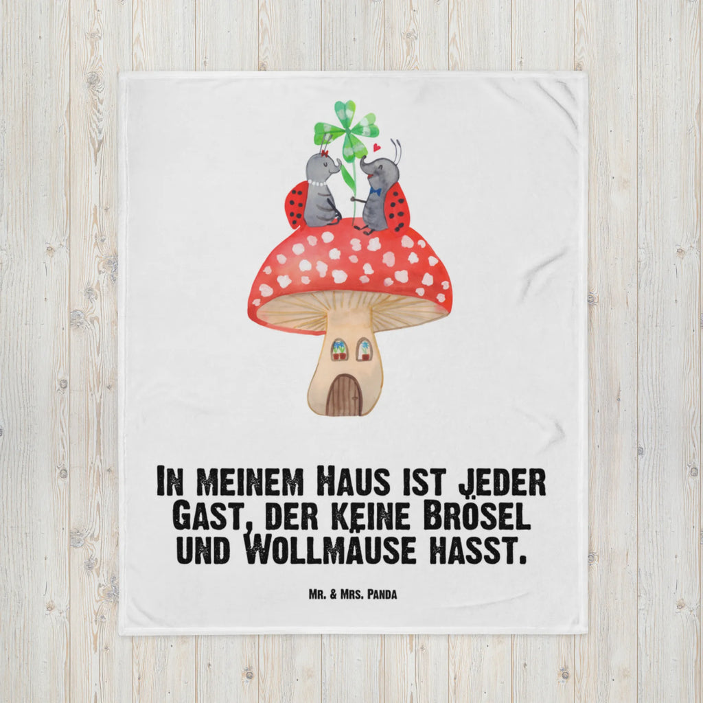 Babydecke Marienkäfer Paar Fliegenpilz Babyecke Kuscheldecke, Babydecke, Krabbeldecke, Geschenk Geburt, Babygeschenk, Tiermotive, Gute Laune, lustige Sprüche, Tiere, Wohnung, Marienkäfer, Haus, Fleigenpilzhaus, Fliegenpilz, zuhause