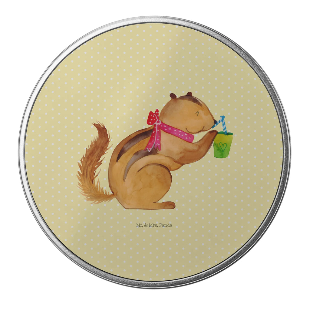 Round tin Squirrel smoothies storage, tin can, gift box, tin, storage tin, cookie tin, small animals, cute, funny, cute animal motives, hand drawn, small world, funny sayings, good mood, happy, gifts, gift ideas, special gifts, animal lover, card, chipmunks, Green smoothies, weight loss, squirrels, diet