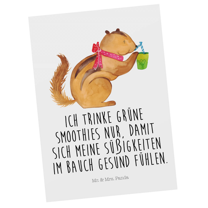 Postkarte Eichhörnchen Smoothie