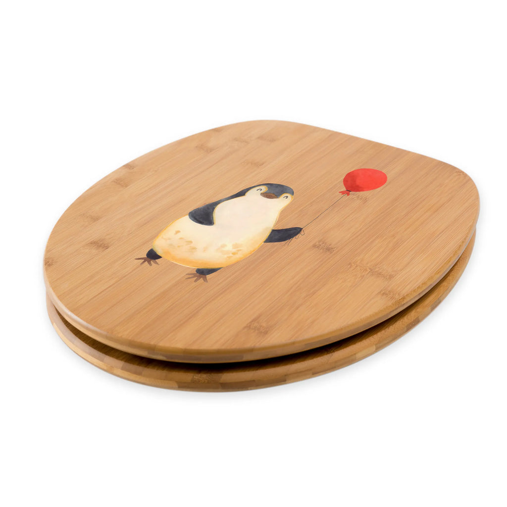 Motiv WC Sitz Pinguin Luftballon Klodeckel, Klobrille, WC-Sitz, Toilette, Toilettendeckel, Pinguin, Tagträume, Motivation, Neustart, Luftballon, Glück, Lebenslust, Liebe, Geschenk Freundin, Pinguine, neues Leben, Geschenkidee, beste Freundin
