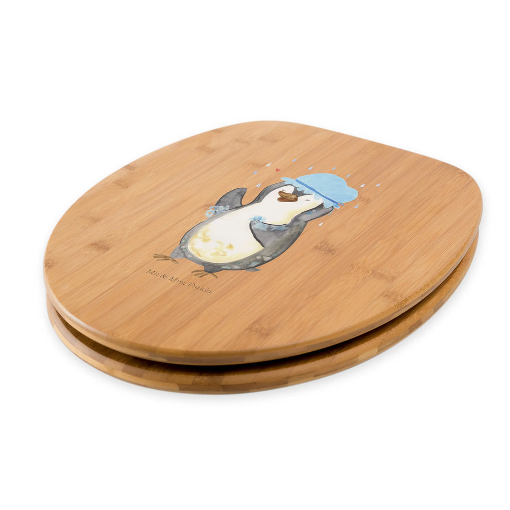 Motif toilet seat Penguin have a shower toilet, toilet seat, wood, toilet lid, toilet cover, Penguin, North Pole, Winter, Penguins, new beginning, penguins, shower, motivation, new start, life motto, being happy