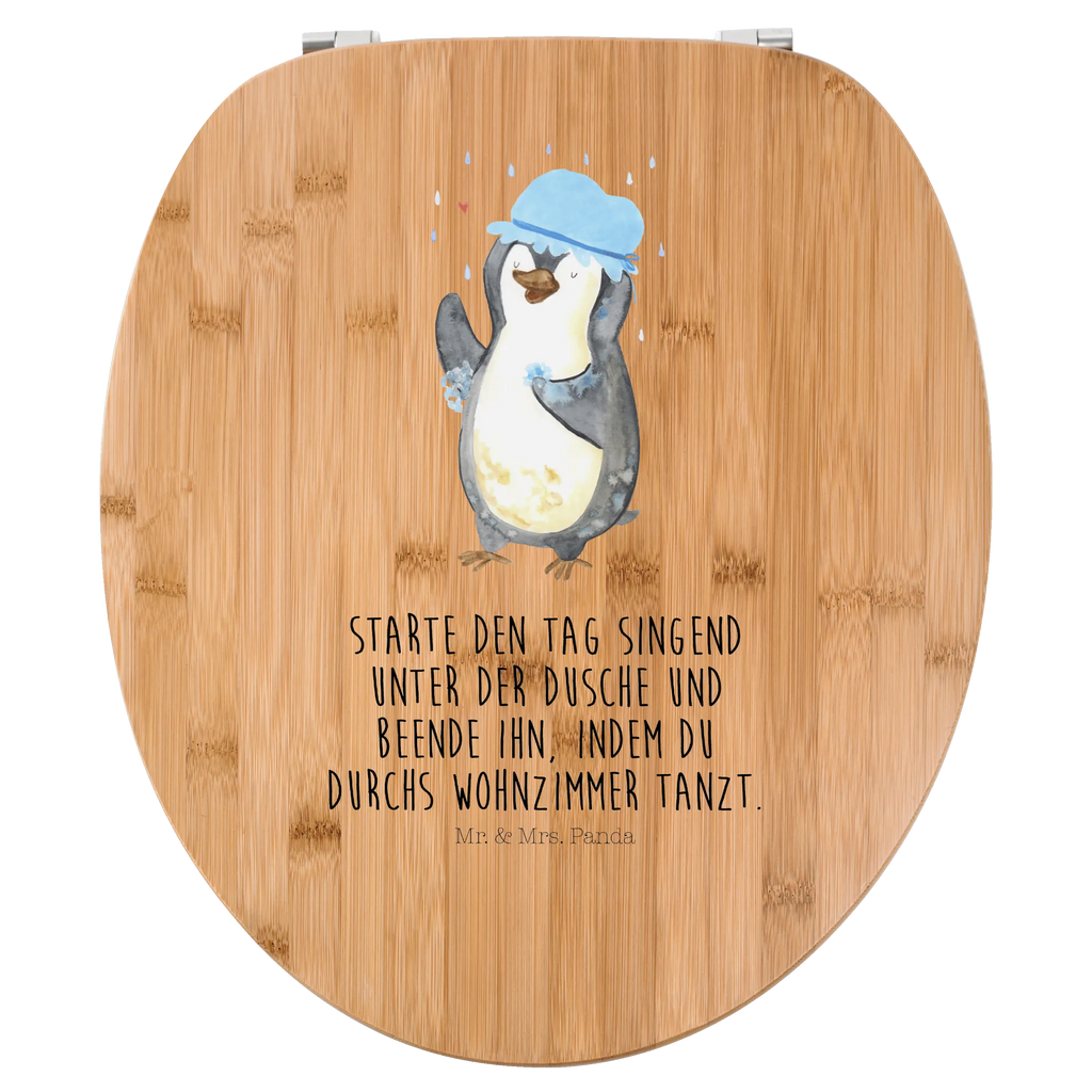 Motif toilet seat Penguin have a shower toilet, toilet seat, wood, toilet lid, toilet cover, Penguin, North Pole, Winter, Penguins, new beginning, penguins, shower, motivation, new start, life motto, being happy