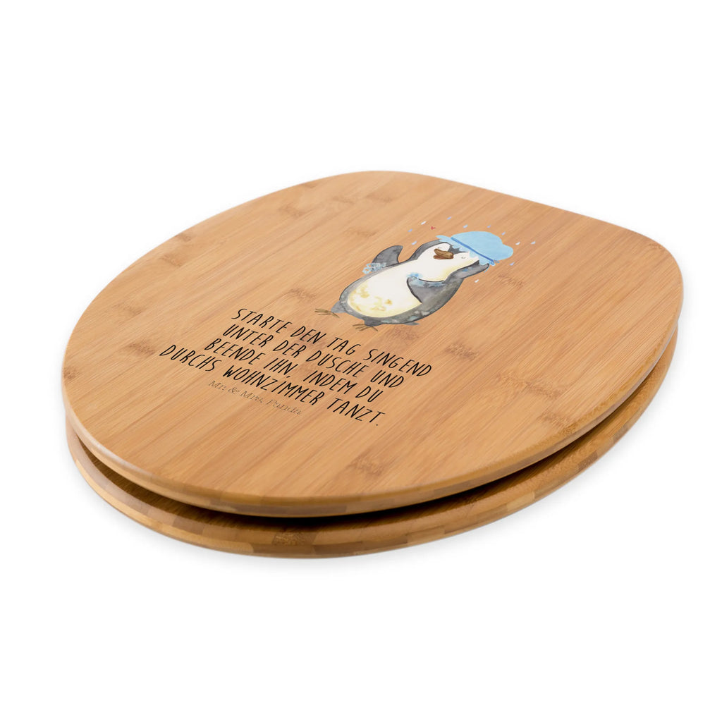 Motif toilet seat Penguin have a shower toilet, toilet seat, wood, toilet lid, toilet cover, Penguin, North Pole, Winter, Penguins, new beginning, penguins, shower, motivation, new start, life motto, being happy