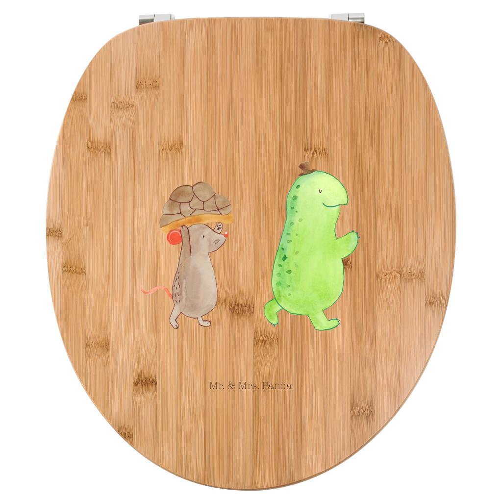 Motiv WC Sitz Schildkröte Maus Klodeckel, Toilettendeckel, Klobrille, WC-Sitz, Toilette, Schildkröte, Freunde, Maus, Freundinnen, beste Freunde, beste Freundinnen