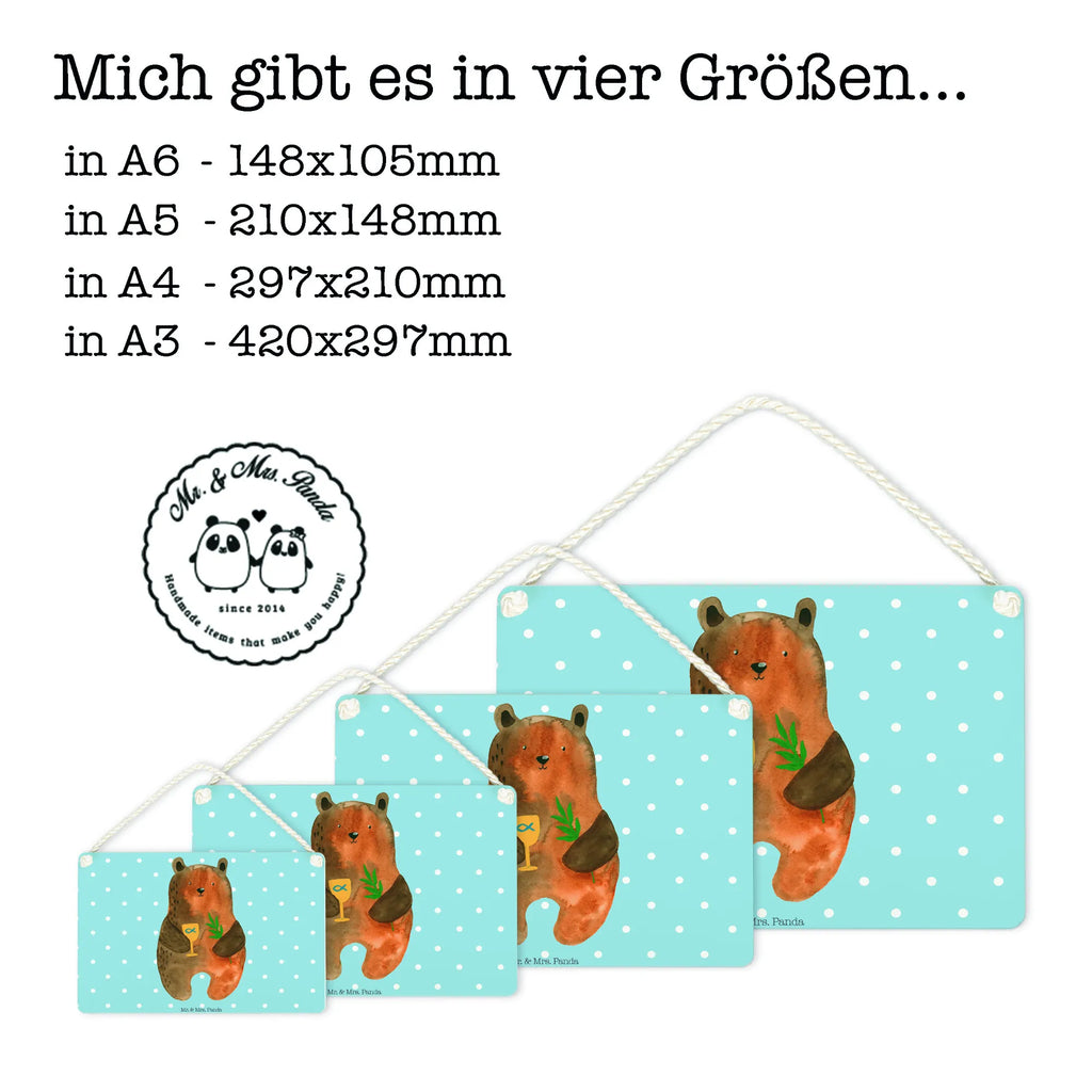 Decorative sign bear confirmation Motivschild, Türschild, Deko Wandtafel, wandhänger, wandtafel, Schild, dekoration schild, Spruchschild, Holztafel, Küchenschild, Badschild, hängeschild, holzbild, Wandschild, Schild mit Spruch, Deko Schild, dekotafel, dekoschilder, Türschild Familie, Dekoschild, sprüche schild, Holzschild, Bär, Teddy, Teddybär, Konfirmation, Kirche, Gottesdienst, Evangelisch