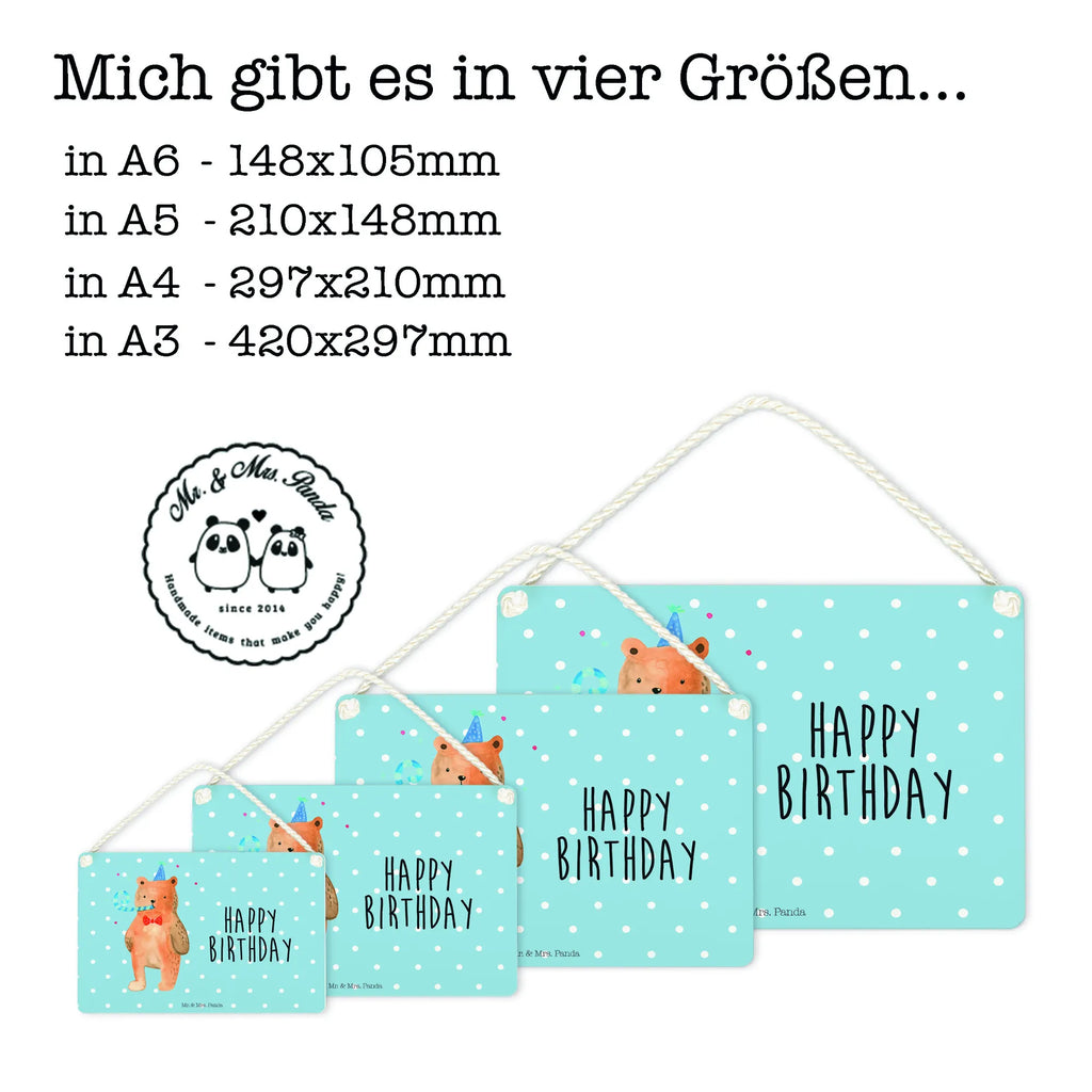 Deko Schild Bär Geburtstag hängeschild, Küchenschild, Wandschild, Schild, holzbild, dekotafel, Deko Wandtafel, Türschild, Holztafel, Badschild, Motivschild, Deko Schild, Schild mit Spruch, dekoration schild, Dekoschild, Spruchschild, sprüche schild, dekoschilder, wandtafel, Türschild Familie, wandhänger, Holzschild, Bär, Teddy, Teddybär, Happy Birthday, Alles Gute, Glückwunsch, Geburtstag