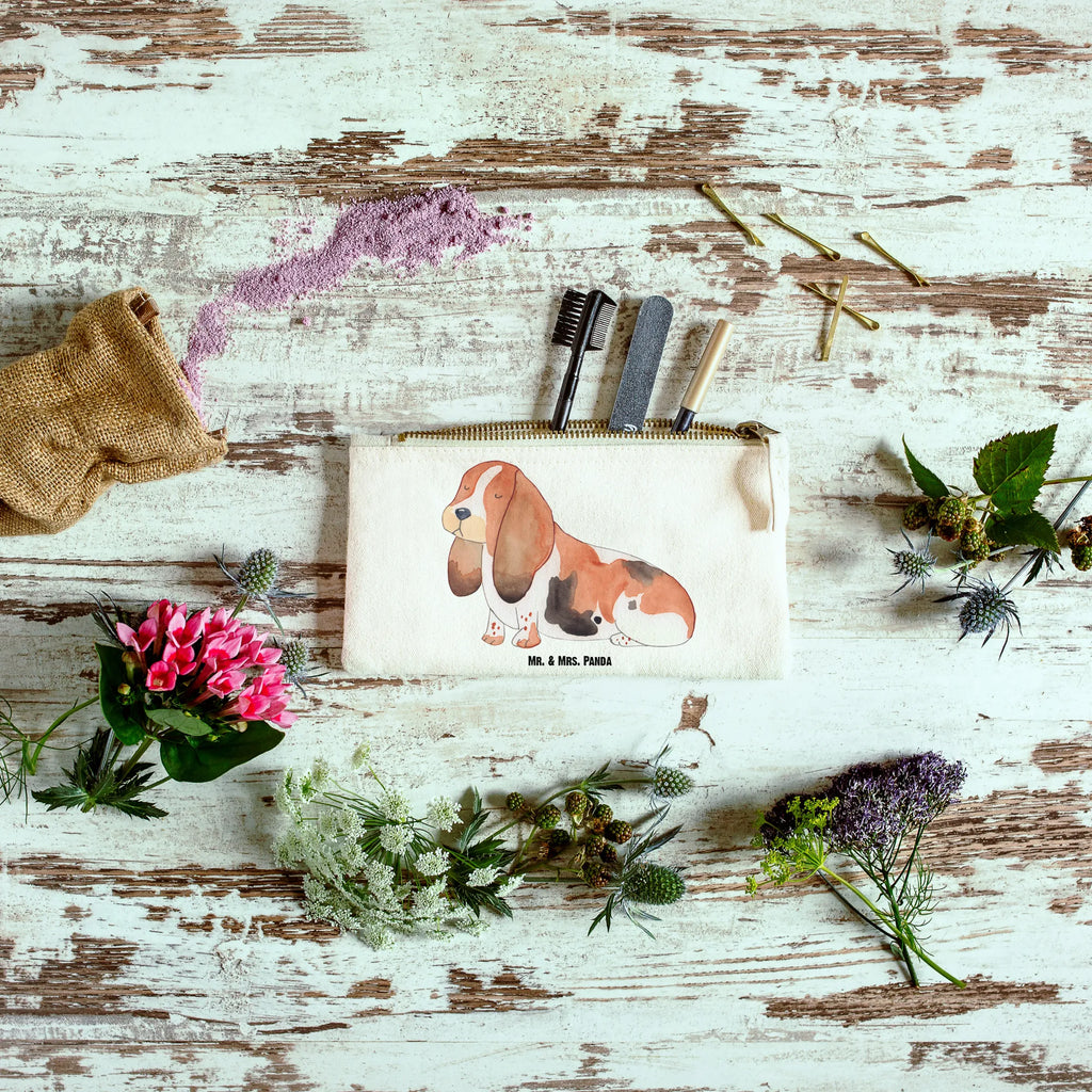 torebka na makijaż pies Basset Hound Kosmetiktasche, aufbewahrungstasche, Etui, Waschbeutel, kosmetiktäschchen, pinsel tasche, Schminkbeutel, Kulturtasche, pencil case, Federmappe, beauty tasche, toiletry bag, aufbewahrungsbeutel, Schlampermäppchen, Kosmetikbeutel, beauty case, utensilientasche, Mäppchen, Schminktäschchen, Stiftemäppchen, Kulturbeutel, Waschtasche, Schminktasche, Sprüche, Hunderasse, Tierliebhaber, Haustier, Hundemotiv, Hund, Hundebesitzer, Basset Hound, Hundeliebe, Basset, Kinderlos