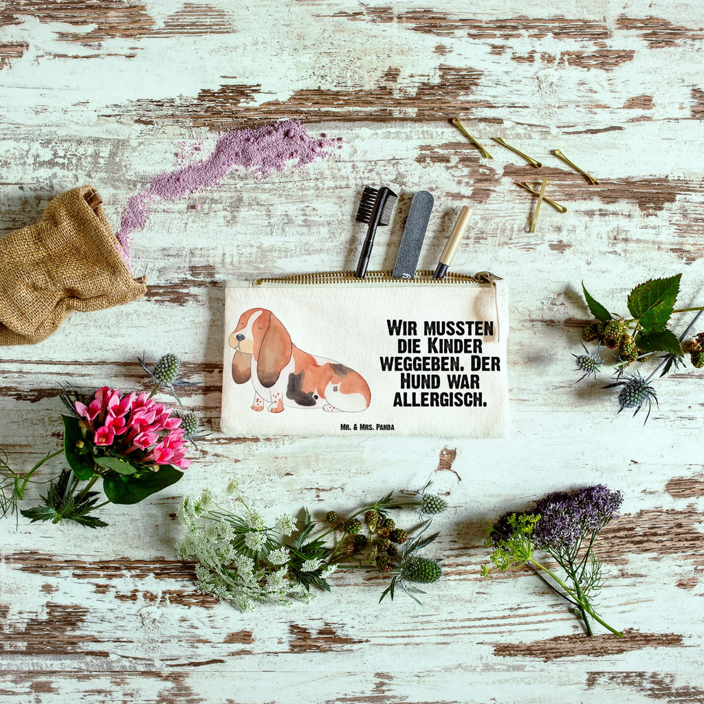 torebka na makijaż pies Basset Hound Kosmetiktasche, aufbewahrungstasche, Etui, Waschbeutel, kosmetiktäschchen, pinsel tasche, Schminkbeutel, Kulturtasche, pencil case, Federmappe, beauty tasche, toiletry bag, aufbewahrungsbeutel, Schlampermäppchen, Kosmetikbeutel, beauty case, utensilientasche, Mäppchen, Schminktäschchen, Stiftemäppchen, Kulturbeutel, Waschtasche, Schminktasche, Sprüche, Hunderasse, Tierliebhaber, Haustier, Hundemotiv, Hund, Hundebesitzer, Basset Hound, Hundeliebe, Basset, Kinderlos