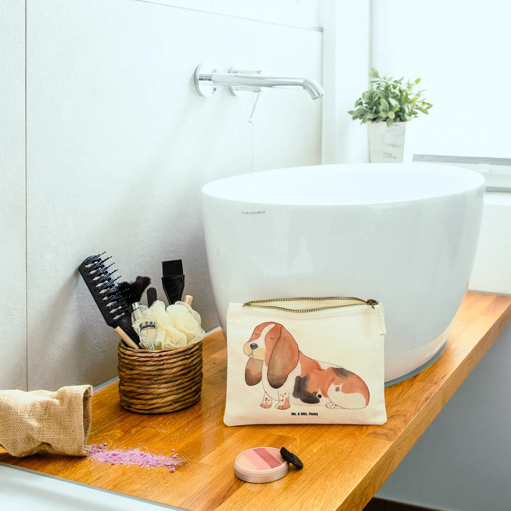 torebka na makijaż pies Basset Hound Kosmetiktasche, aufbewahrungstasche, Etui, Waschbeutel, kosmetiktäschchen, pinsel tasche, Schminkbeutel, Kulturtasche, pencil case, Federmappe, beauty tasche, toiletry bag, aufbewahrungsbeutel, Schlampermäppchen, Kosmetikbeutel, beauty case, utensilientasche, Mäppchen, Schminktäschchen, Stiftemäppchen, Kulturbeutel, Waschtasche, Schminktasche, Sprüche, Hunderasse, Tierliebhaber, Haustier, Hundemotiv, Hund, Hundebesitzer, Basset Hound, Hundeliebe, Basset, Kinderlos