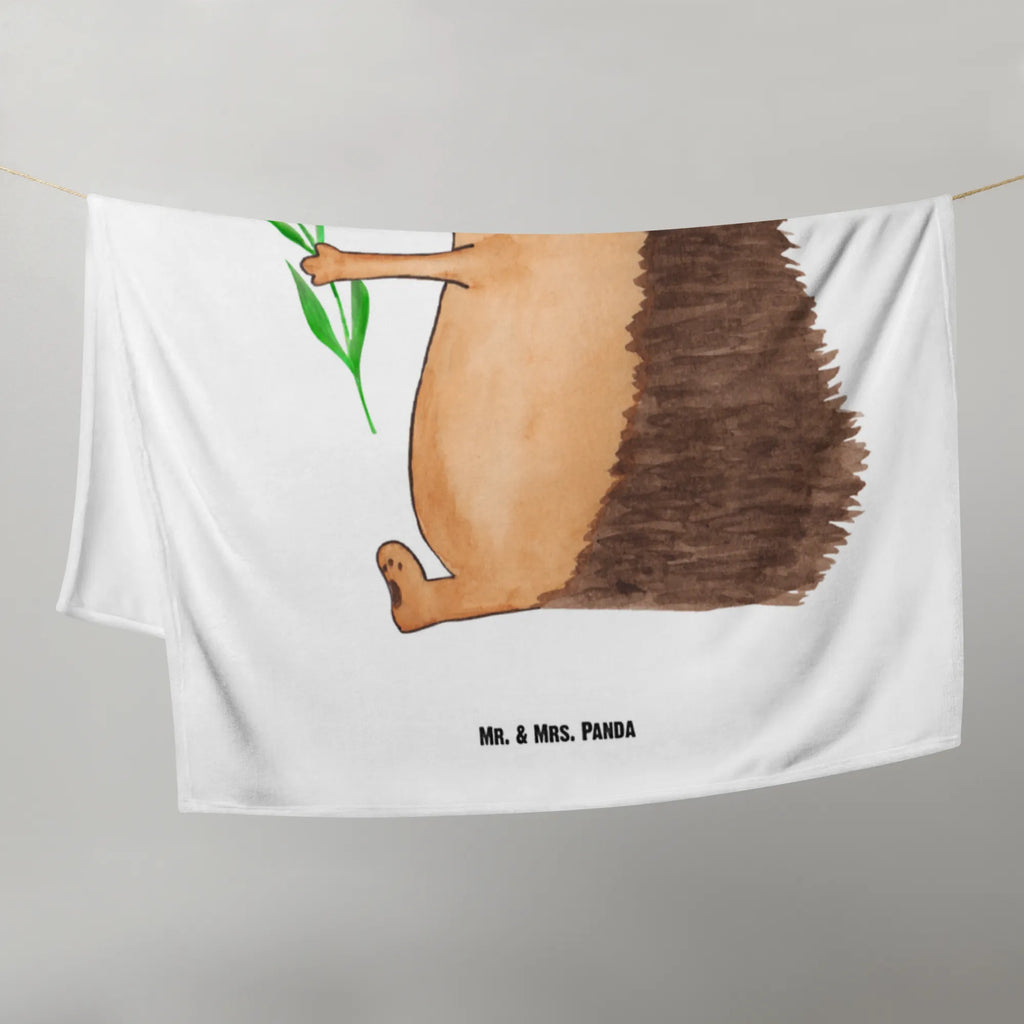 Babydecke Igel mit Blume Babydecke, Geschenk Geburt, Krabbeldecke, Babyecke Kuscheldecke, Babygeschenk, Tiermotive, Gute Laune, lustige Sprüche, Tiere, Igel, Krankenhaus, Krankheit, Besuch, Gute Besserung, krank, Genesungswünsche