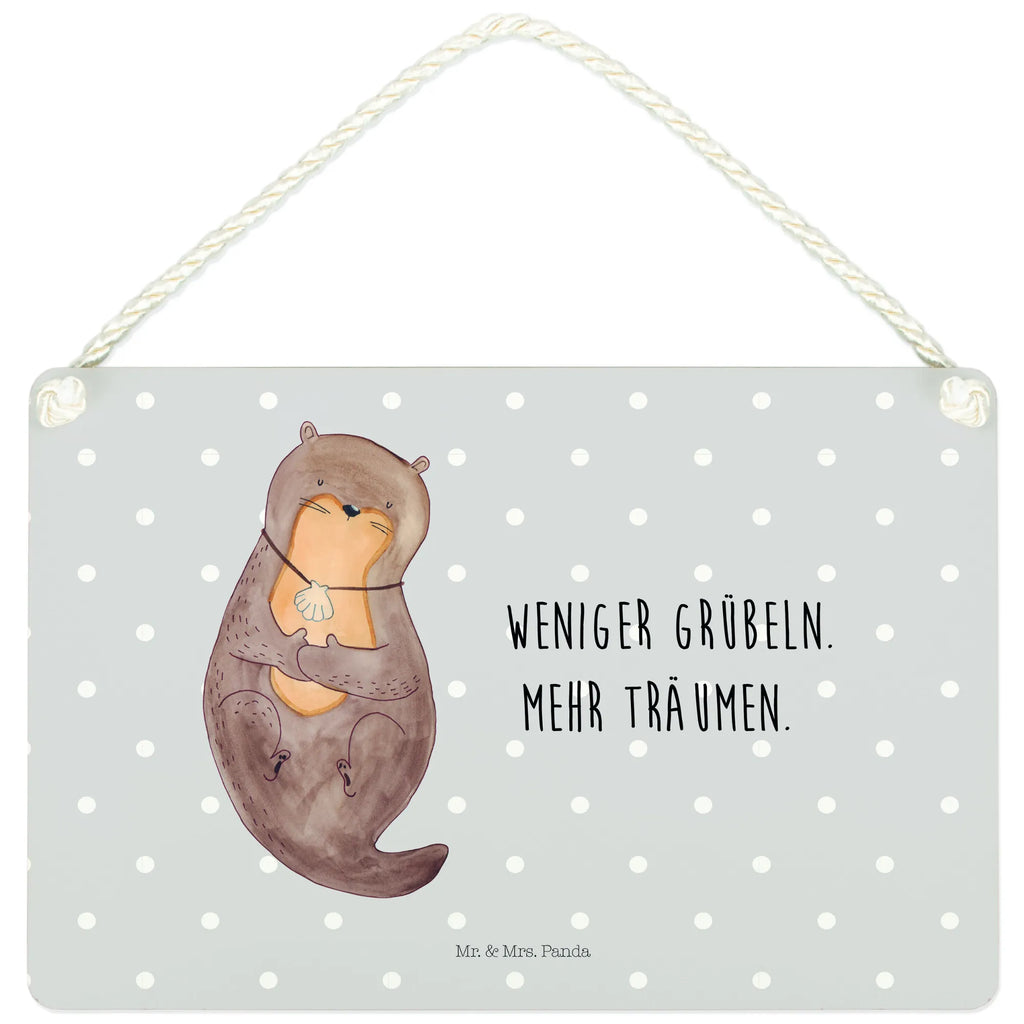 Deko Schild Otter Muschel Schild mit Spruch, dekoration schild, wandtafel, Spruchschild, Badschild, Schild, Deko Schild, Deko Wandtafel, Türschild Familie, wandhänger, Holztafel, Dekoschild, holzbild, dekoschilder, hängeschild, Türschild, Holzschild, dekotafel, sprüche schild, Küchenschild, Wandschild, Motivschild, Otter, Seeotter, Fischotter, Otterliebe, Träumen, Tagträumen, Grübeln, Motivation, Büro
