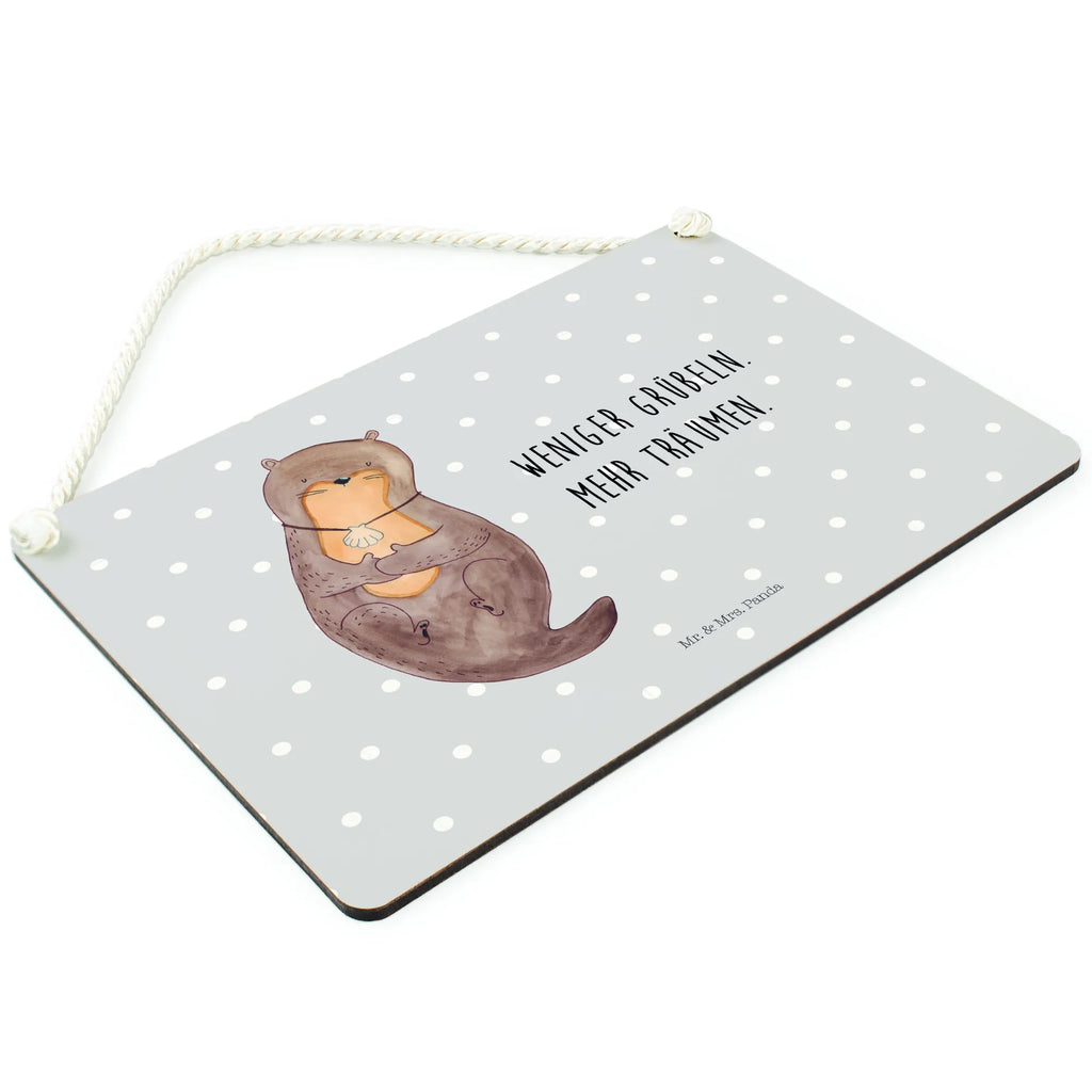 Deko Schild Otter Muschel Schild mit Spruch, dekoration schild, wandtafel, Spruchschild, Badschild, Schild, Deko Schild, Deko Wandtafel, Türschild Familie, wandhänger, Holztafel, Dekoschild, holzbild, dekoschilder, hängeschild, Türschild, Holzschild, dekotafel, sprüche schild, Küchenschild, Wandschild, Motivschild, Otter, Seeotter, Fischotter, Otterliebe, Träumen, Tagträumen, Grübeln, Motivation, Büro