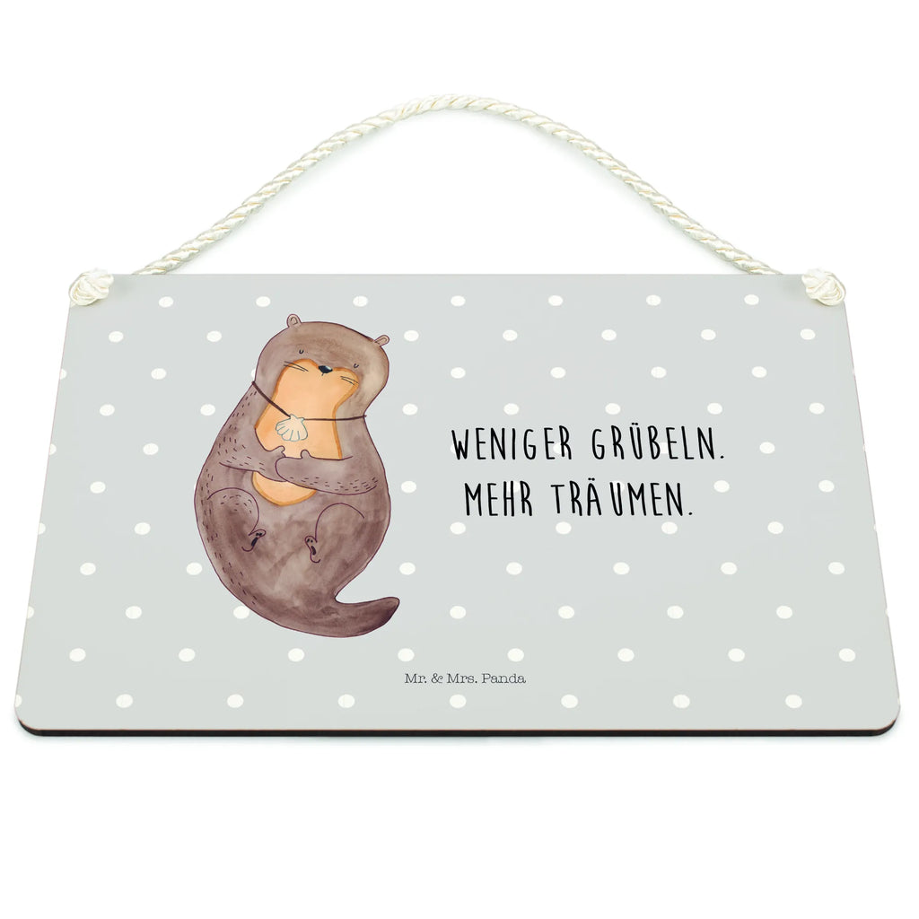 Deko Schild Otter Muschel Schild mit Spruch, dekoration schild, wandtafel, Spruchschild, Badschild, Schild, Deko Schild, Deko Wandtafel, Türschild Familie, wandhänger, Holztafel, Dekoschild, holzbild, dekoschilder, hängeschild, Türschild, Holzschild, dekotafel, sprüche schild, Küchenschild, Wandschild, Motivschild, Otter, Seeotter, Fischotter, Otterliebe, Träumen, Tagträumen, Grübeln, Motivation, Büro