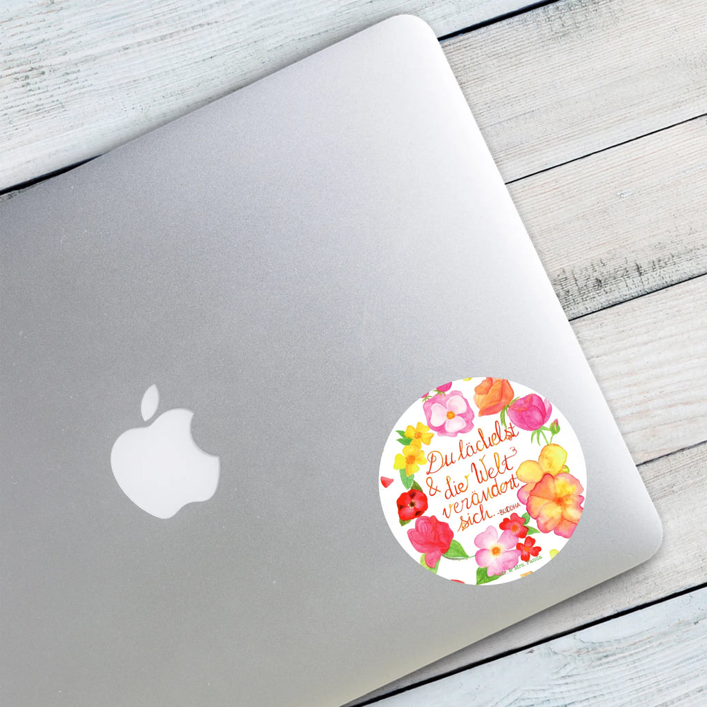 Round sticker You smile sticker, Sticker, children, label, round, Nature, joy of life, love, saying positive, world changes, laughter saying, quote Buddha, smile, quote beautiful, be happy, gift girlfriend