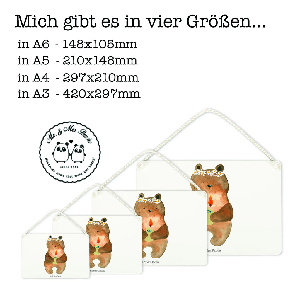 Deko Schild Bär Kommunion Türschild, dekoration schild, wandhänger, Holztafel, Motivschild, Dekoschild, Badschild, hängeschild, sprüche schild, Spruchschild, holzbild, Schild mit Spruch, wandtafel, Wandschild, dekoschilder, Küchenschild, Deko Schild, Schild, Deko Wandtafel, Holzschild, dekotafel, Türschild Familie, Bär, Teddy, Teddybär, Taufkerze, Katholisch, Gottes Segen, Kommunion