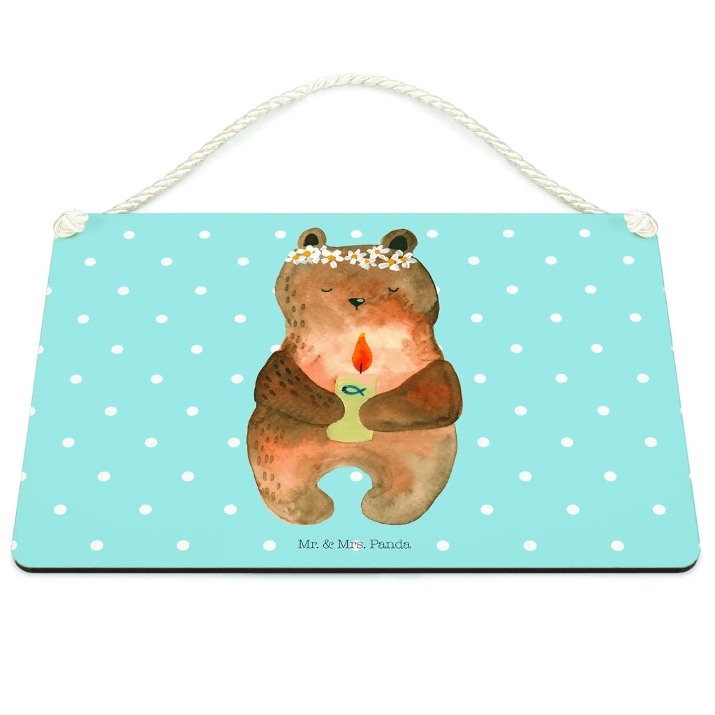 Deko Schild Bär Kommunion Türschild, dekoration schild, wandhänger, Holztafel, Motivschild, Dekoschild, Badschild, hängeschild, sprüche schild, Spruchschild, holzbild, Schild mit Spruch, wandtafel, Wandschild, dekoschilder, Küchenschild, Deko Schild, Schild, Deko Wandtafel, Holzschild, dekotafel, Türschild Familie, Bär, Teddy, Teddybär, Taufkerze, Katholisch, Gottes Segen, Kommunion